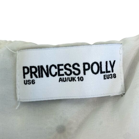 Princess Polly Mckilah Eyelet Cotton Minidress In White size 6 - Picture 7 of 8
